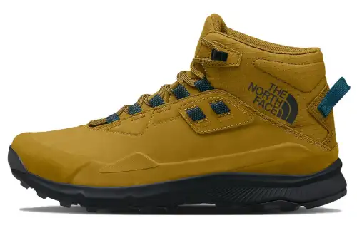 THE NORTH FACE CRAGSTONE Comfortable Round Toe Non Slip And Waterproof High top Outdoor Shoes Men's Yellow
