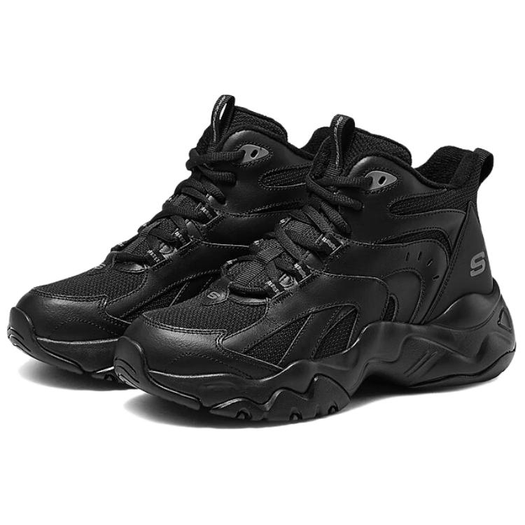 Skechers D’LITES 3.0 Mesh, Artificial Leather Abrasion Resistant Mid top Running Shoes Women’s Black