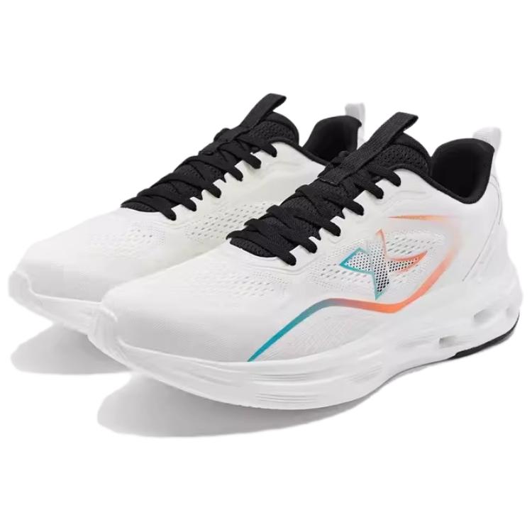 XTEP Comfortable And Breathable Cushioning, Wear Resistant Low top Casual Running Shoes Men’s White Orange