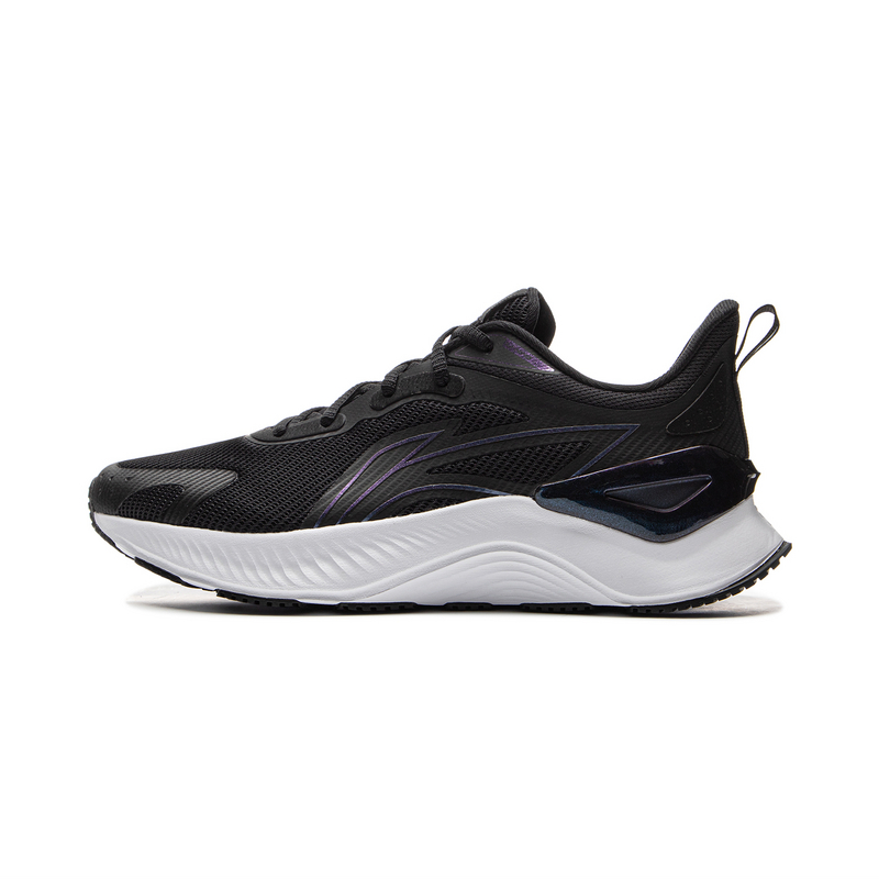 Li Ning Cushioning Slip Resistant Abrasion Resistant Low top Casual Running Shoes Men’s Black