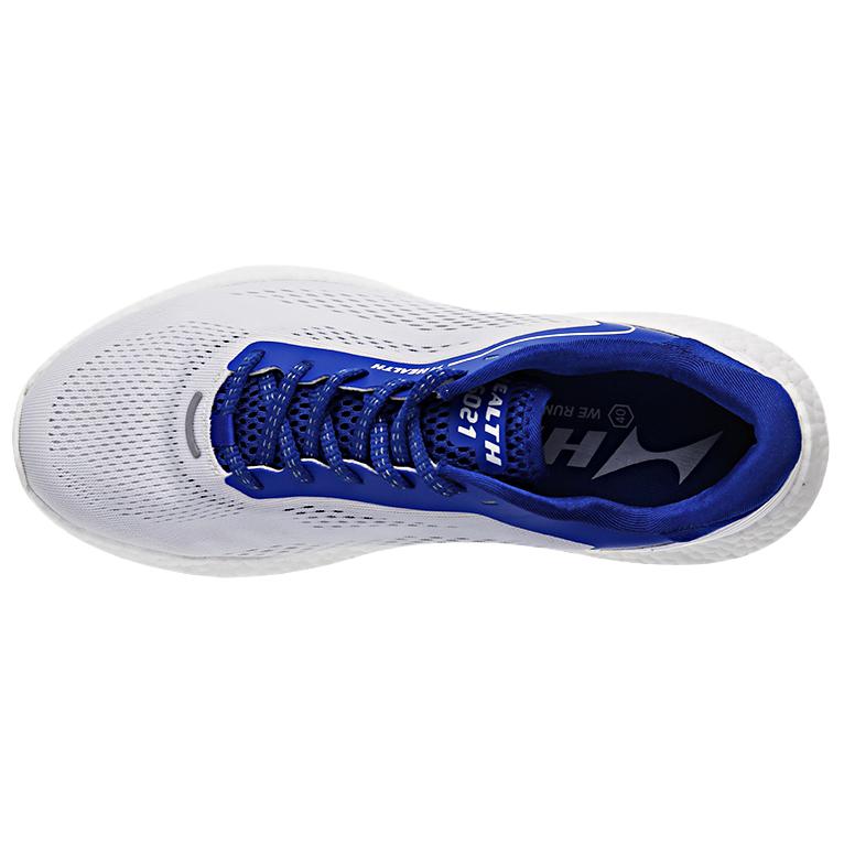 HEALTH Cushioning Abrasion Resistant Cushioning, Wear Resistant Low top Marathon Running Shoes Unisex White Blue
