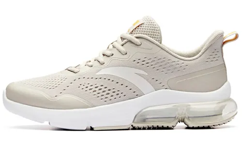 Anta Comfortable Cushioning Lightweight Rebound Low top Running Shoes Men's Gray White Half Length Air Cushion