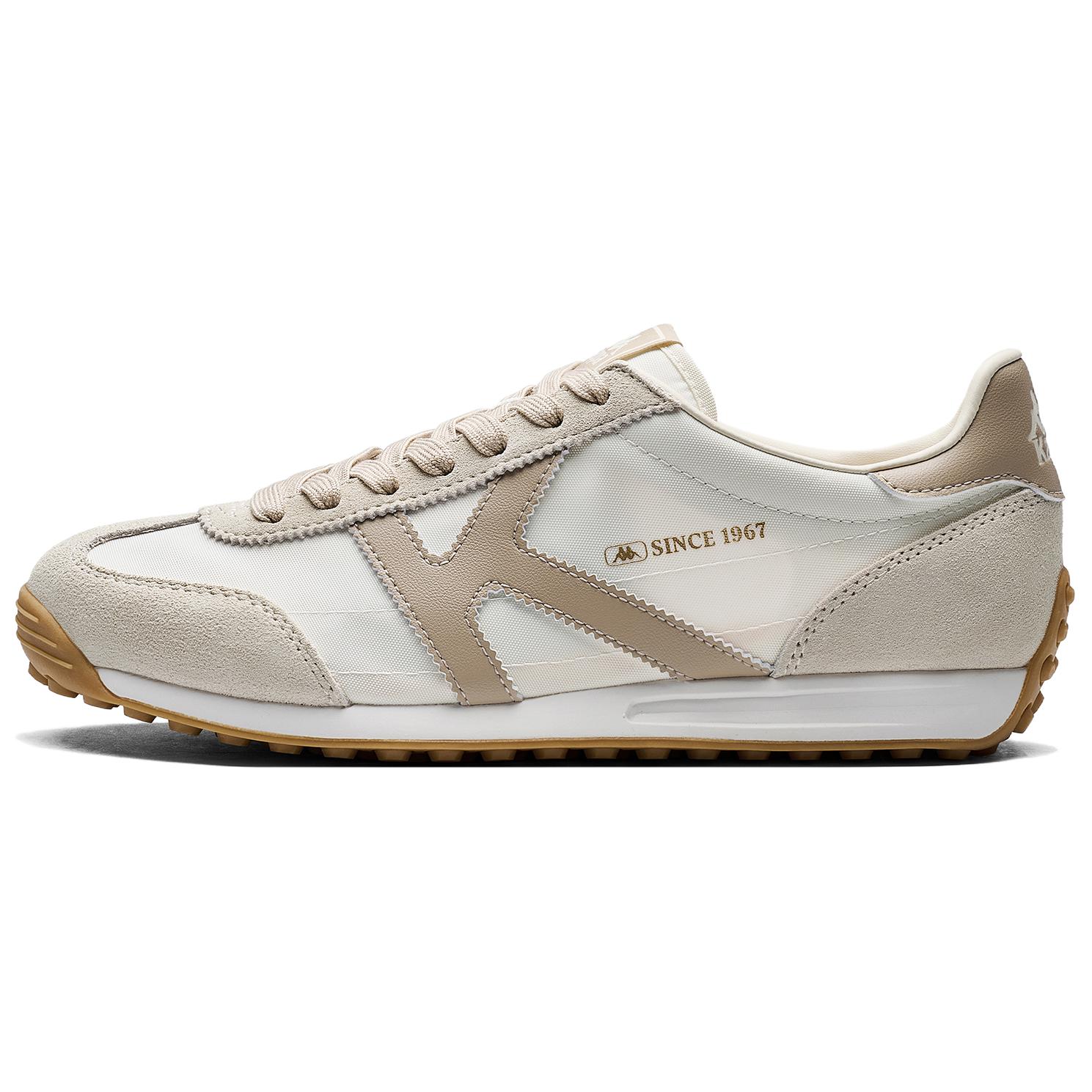 Kappa SERIES Slip Resistant Abrasion Resistant Low top Running Shoes Unisex Winter White Light Yellow Gray Khaki