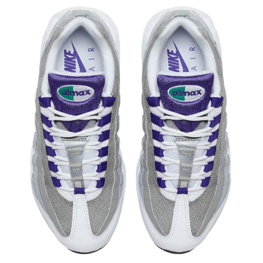 Nike Air Max 95 Abrasion Resistant Low top Casual Running Shoes Women’s White Purple