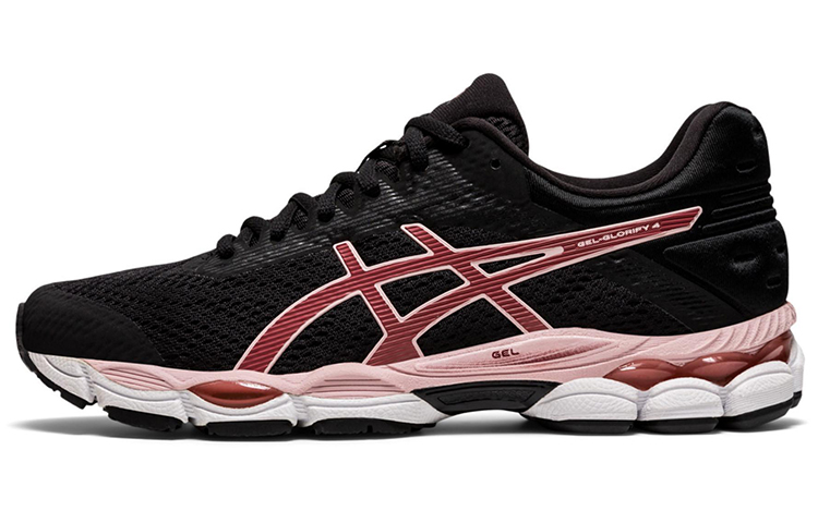 Asics Gel Glorify 4 Low top Running Shoes Women's Black Rose Pink