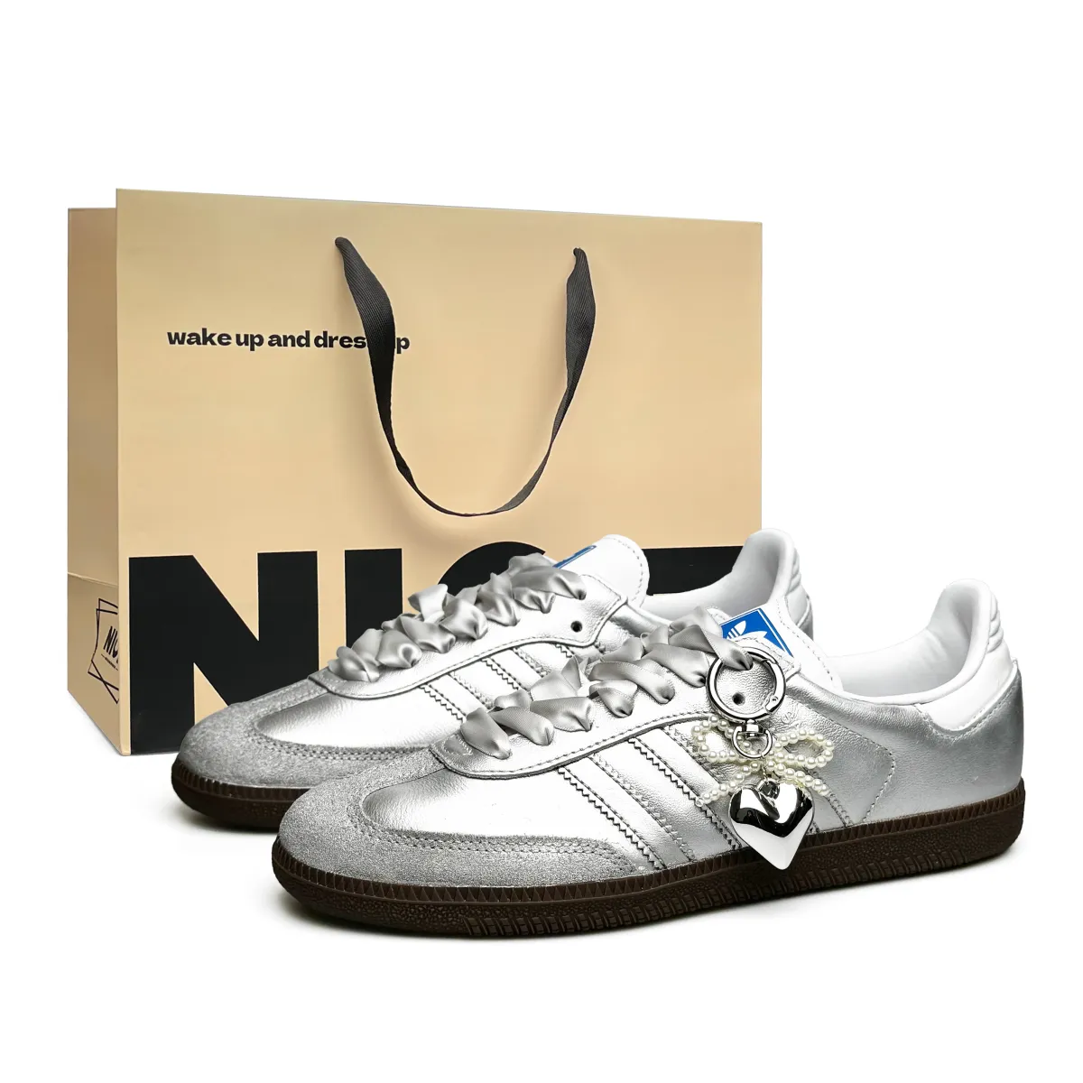 Adidas Originals SAMBA OG Lightweight Low top Skateboard Shoes Unisex Silver