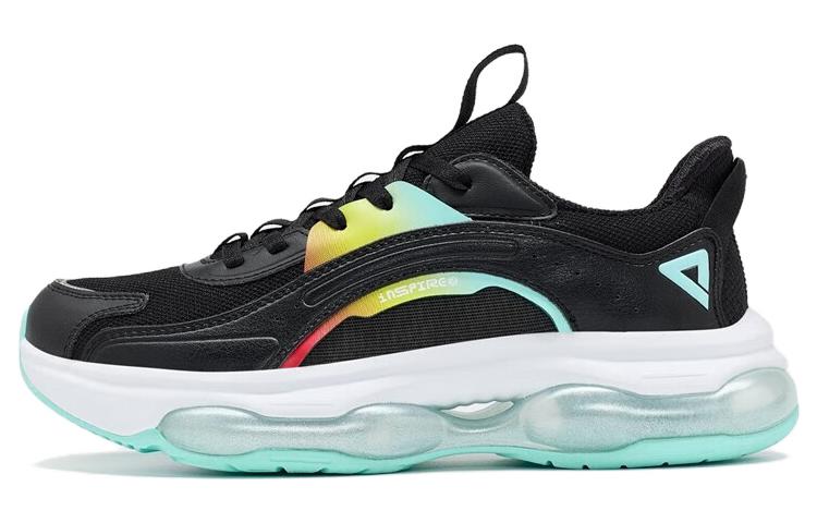 PEAK Cushioning Slip Resistant Abrasion Resistant Low top Running Shoes Men’s Black Blue