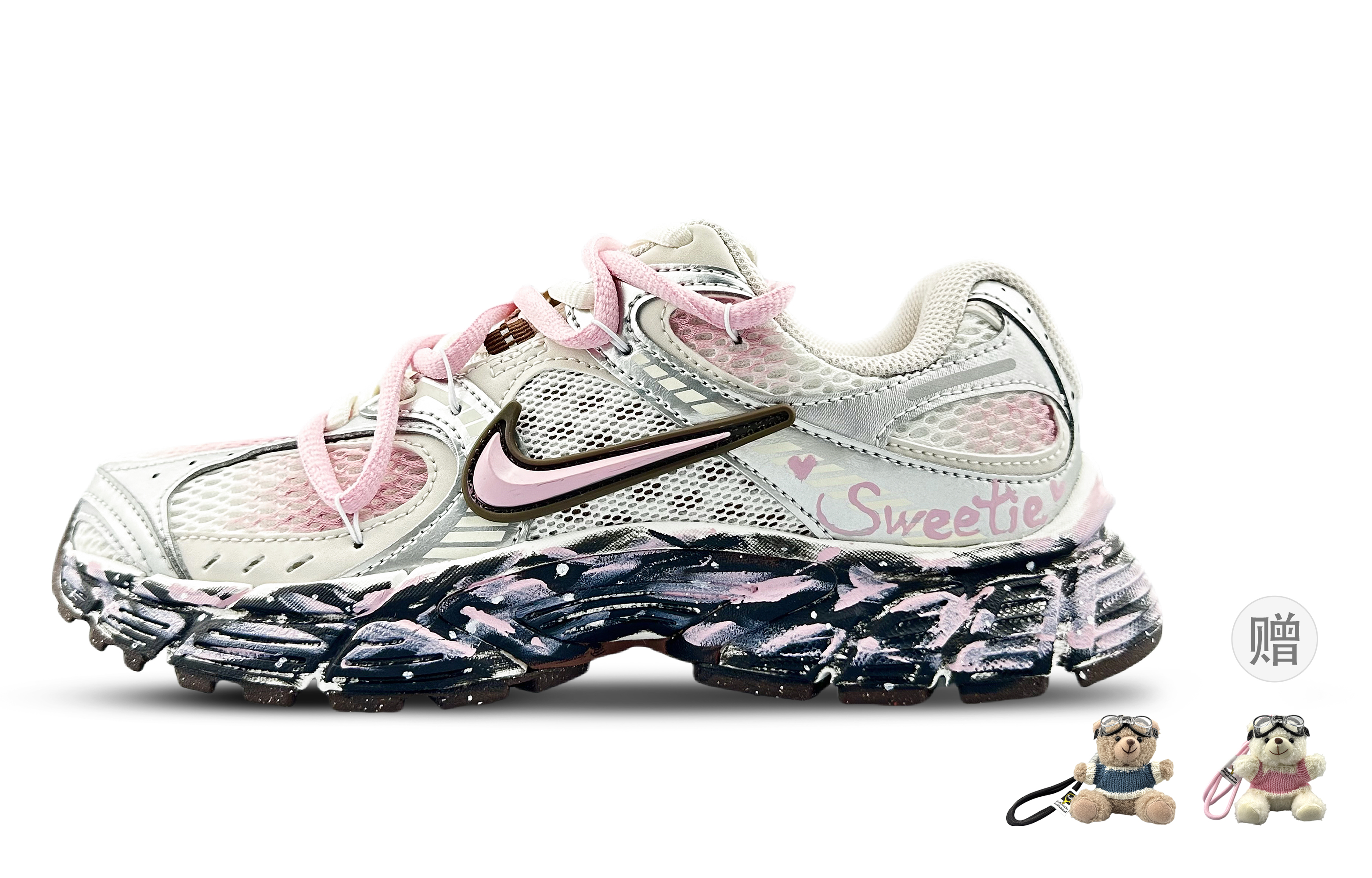 Nike V5 RNR Abrasion Resistant Breathable Low top Running Shoes Women’s White Pink