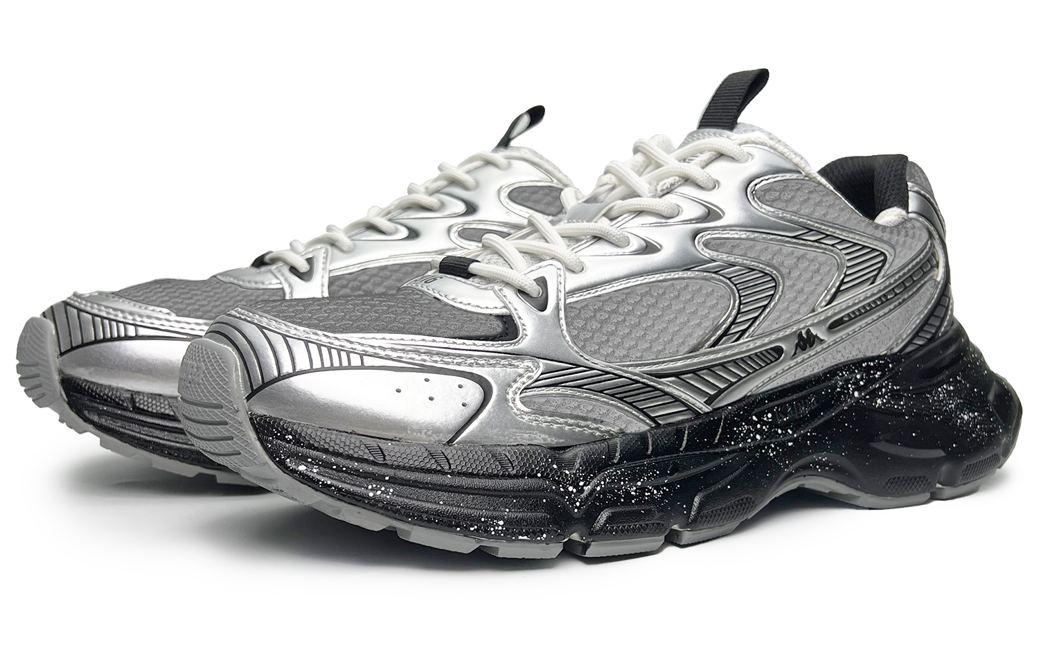 Kappa Cushioning Abrasion Resistant Breathable Low top Running Shoes Unisex Black Gray