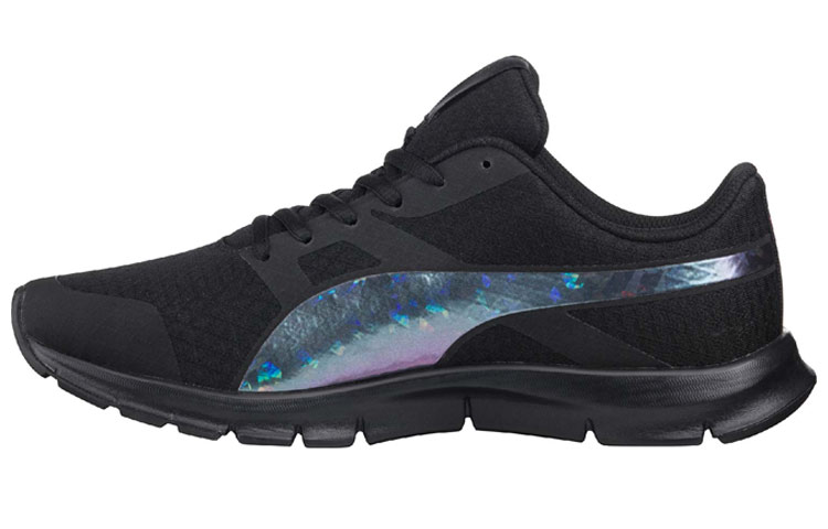 PUMA Flexracer Swan Slip Resistant And Abrasion Resistant Coverage Low top Running Shoes Women's Black Laser