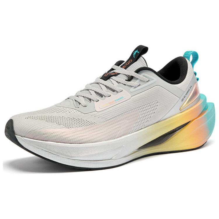 QIAODAN Cushioning Breathable Rebound Low top Casual Running Shoes Men’s Gray