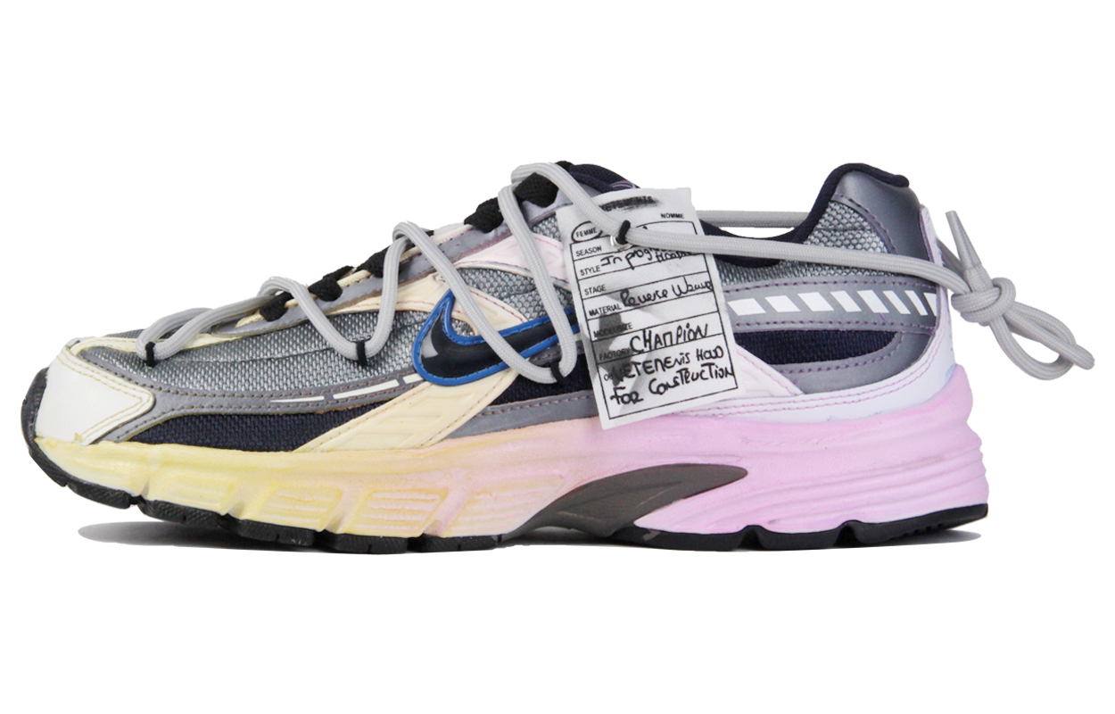 Nike Initiator Cushioning Abrasion Resistant Breathable Low top Casual Running Shoes Men's Yellow Pink Gray Silver