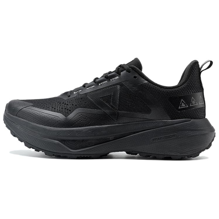 PEAK Cushioning Slip Resistant Abrasion Resistant Rebound Low top Running Shoes Men’s Black