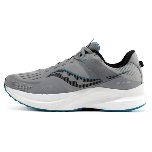 Saucony Tempus TanTu 1 Cushioning Slip Resistant Abrasion Resistant Low top Running Shoes Men's Gray Blue