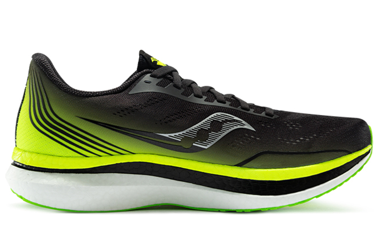 Saucony Slip Resistant Abrasion Resistant Low top Running Shoes Men's Black Green