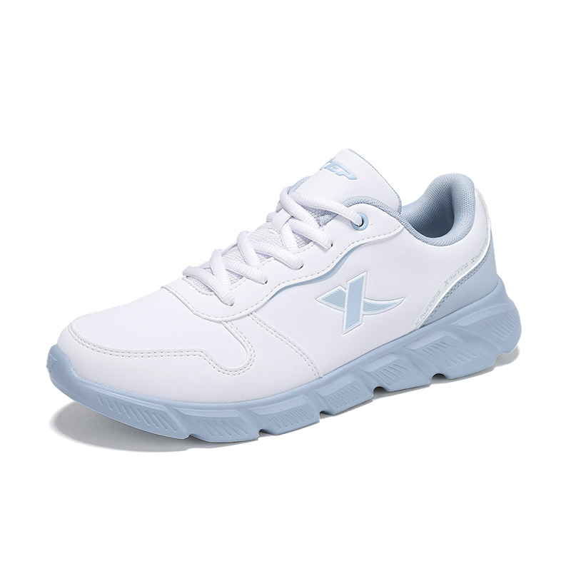 XTEP Cushioning Breathable Low top Casual Running Shoes Women’s New White Dusk Dusty Blue