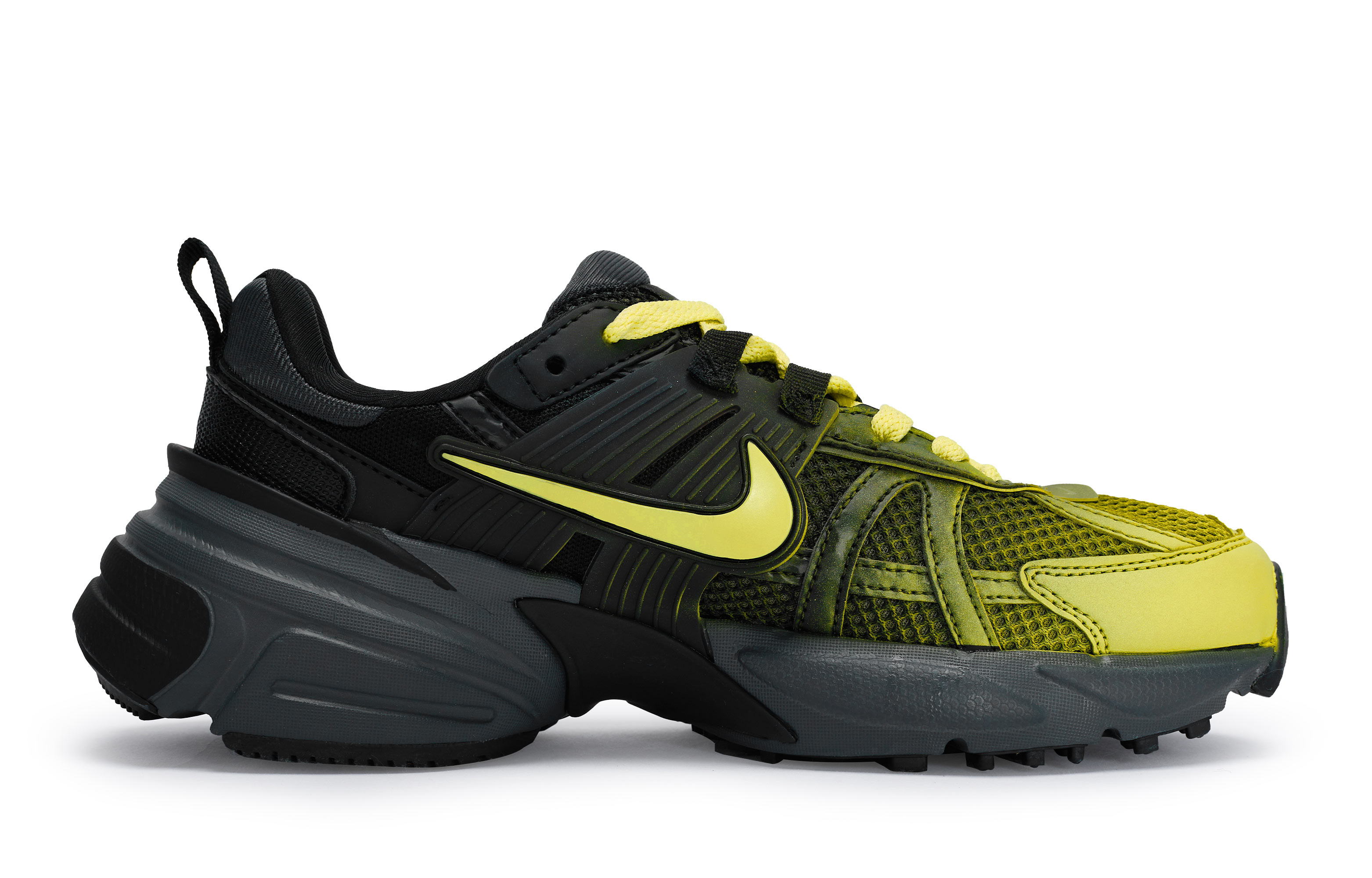 Nike V2K Run Cushioning Abrasion Resistant Cushioning, Wear Resistant Low top Running Shoes Women’s Black Yellow