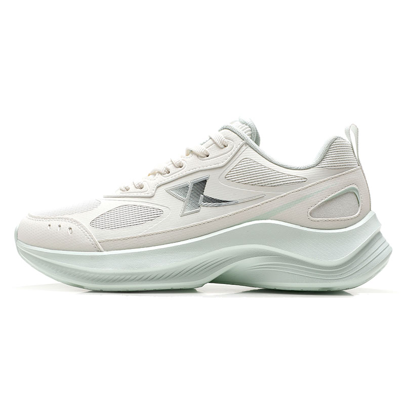 XTEP Cushioning Breathable Slip Resistant Low top Casual Running Shoes Women’s Sail White Light Fruit Green