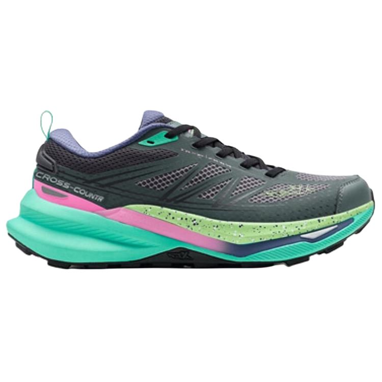 XTEP Fabric Cushioning Slip Resistant Lightweight Low top Casual Running Shoes Women’s Phantom Gray