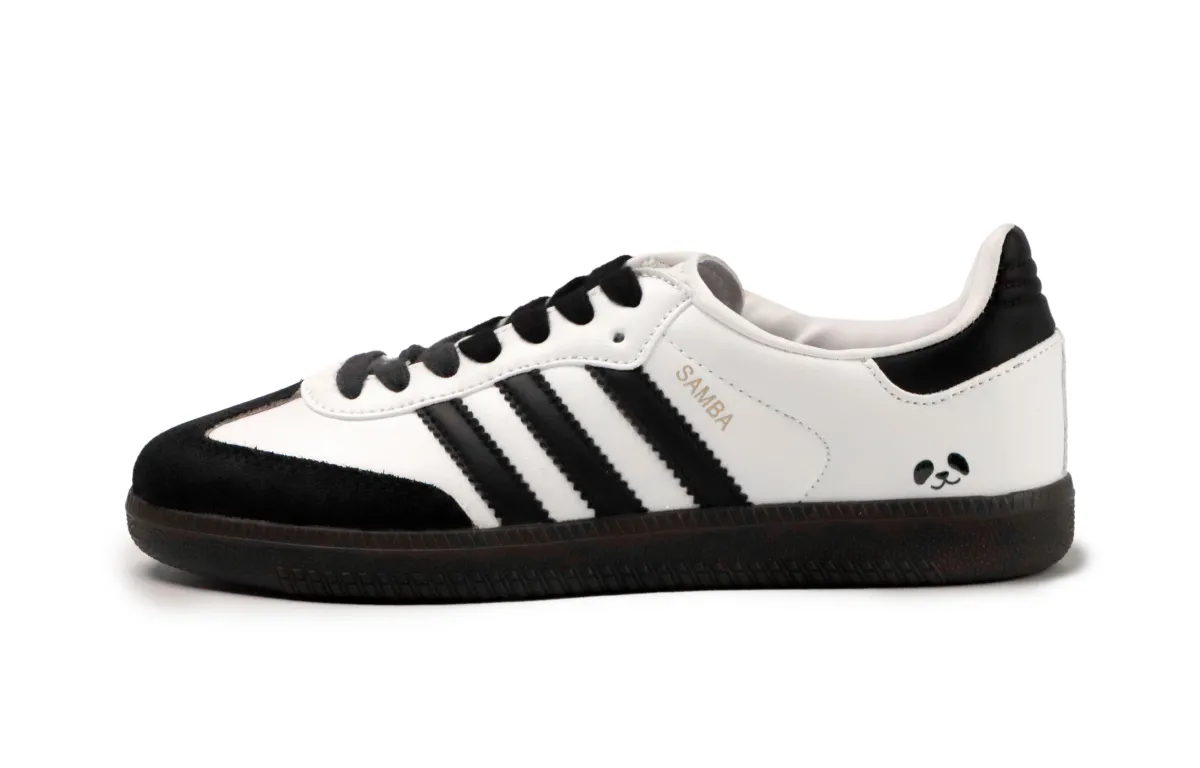Adidas Originals SAMBA OG Samba Panda Thin Sole Low top Skateboard Shoes Unisex Black White