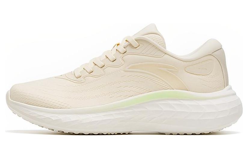 Anta Comfortable Cushioning Abrasion Resistant Rebound Low top Running Shoes Women's Oat White