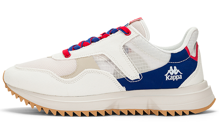 Kappa Kappa retro mesh sneakers, modern technology, shock absorption, non-slip, smooth running, low-cut, comfortable, light and breathable design, casual and comfortable running shoes, same style for men and women, gray, white and blue