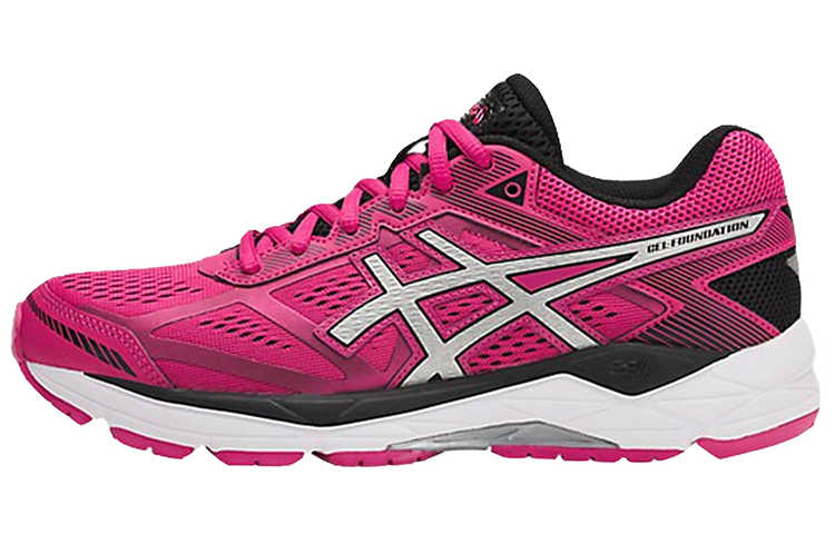 Asics Gel Foundation 12 Abrasion Resistant Low top Running Shoes Women's Rose Red