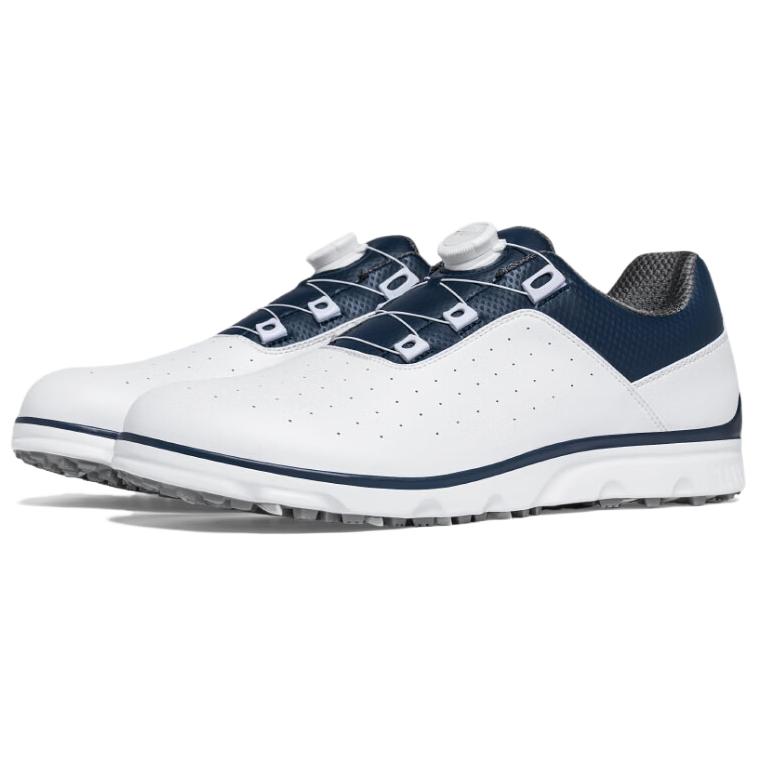 PGM Slip Resistant Lightweight Non slip Lightweight Low top Golf Shoes Men’s White Blue