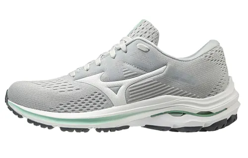 Mizuno Wave Inspire 17 Running Shoes Women's Low Top Gray/White/Green