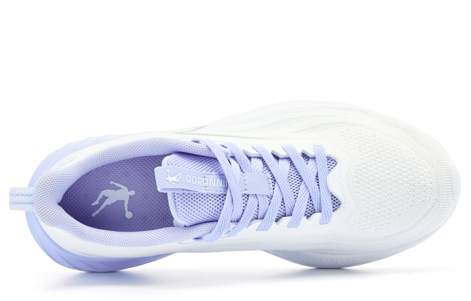 QIAODAN Cushioning Slip Resistant Abrasion Resistant Low top Casual Running Shoes Women’s White Purple
