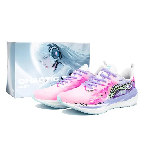 Li Ning Wuyue Cushioning Breathable Low top Physical Fitness Test & Exam Running Shoes Men's Pink Purple