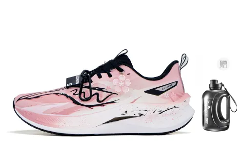 Li Ning Red Hare 7 Pro Cushioning Slip Resistant Low top Physical Fitness Test & Exam Running Shoes Unisex Pink