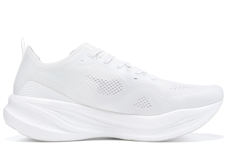 BMAI Carbon Fly Cushioning Slip Resistant Abrasion Resistant Breathable Low Top Running Shoes Women's White