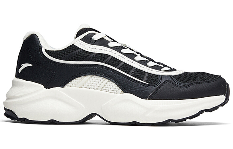 Anta General Training Cushioning Slip Resistant Abrasion Resistant Low top Running Shoes Men’s Black White