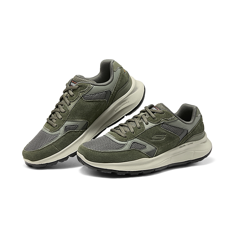 Skechers Abrasion Resistant Low top Running Shoes Men’s Olive Green