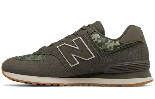 New Balance NB 574 Comfortable Low top Running Shoes Unisex Camouflage Brown D Width