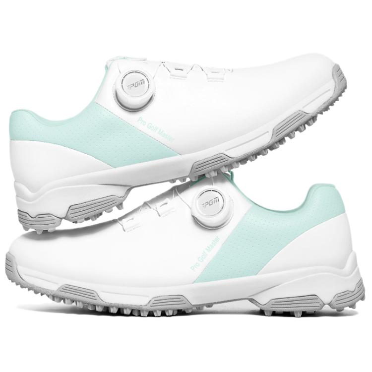 PGM Microfiber Leather Non Slip And Waterproof Low top Golf Shoes Women’s White Light Blue