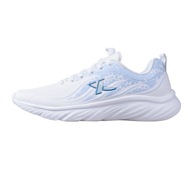 XTEP Breathable Waterproof Cushioning Low top Running Shoes Men’s Sail White/Dusty Blue