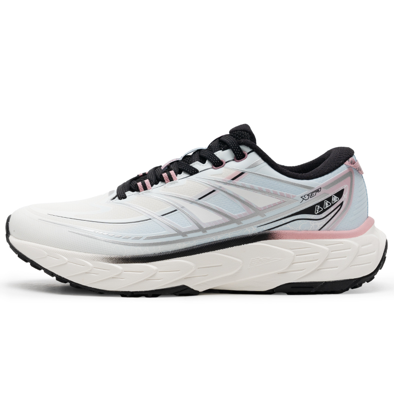 XTEP Cushioning Rebound Low top Running Shoes Women’s White Pink Blue