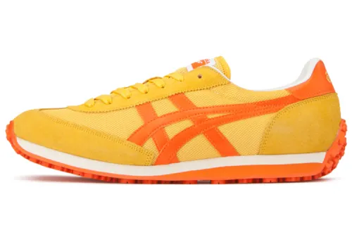 Onitsuka Tiger Edr 78 Breathable Textile, Synthetic Leather Abrasion Resistant Low top Running Shoes Men's Yellow