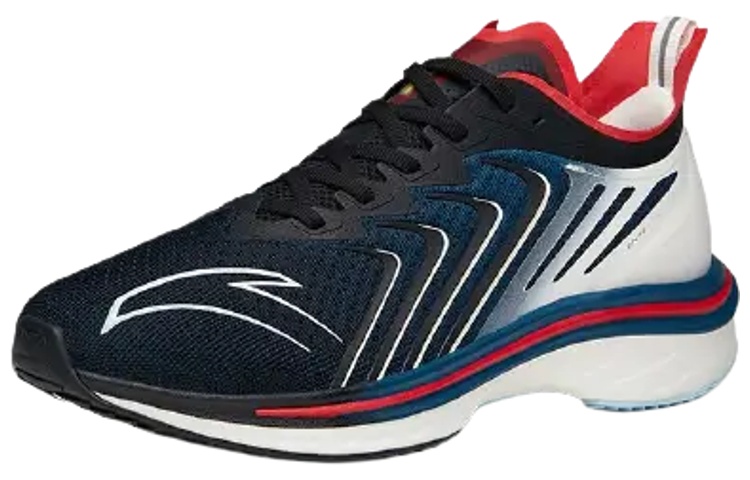 ANTA MACH 1.0 Running Shoes Men’s Low Top Black/Blue/White/Red