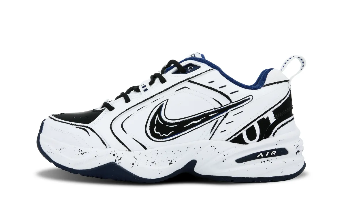 Nike Air Monarch 4 Cushioning Slip Resistant Cushioning Slip Resistant Low top Chunky Sneakers Unisex Black White