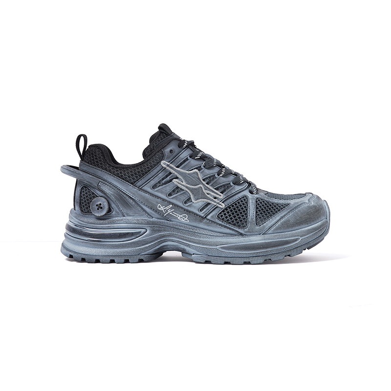 KILLWINNER Slip Resistant Abrasion Resistant Low top Casual City Commuting Running Shoes Unisex Black Gray