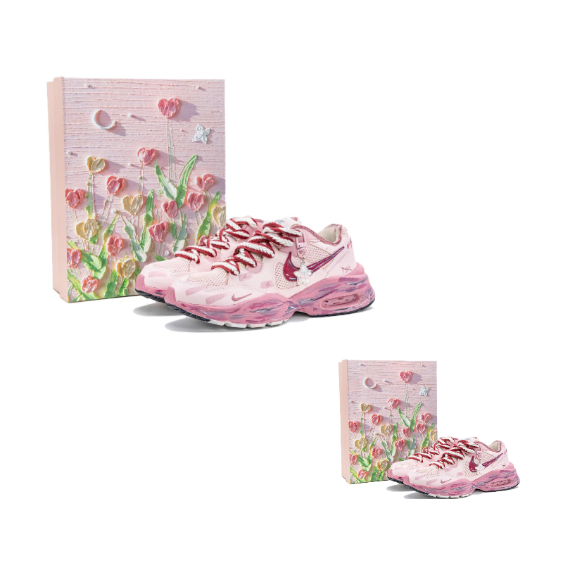 Nike Air Max Fusion Slip Resistant Abrasion Resistant Low top Casual Running Shoes Women’s Pink