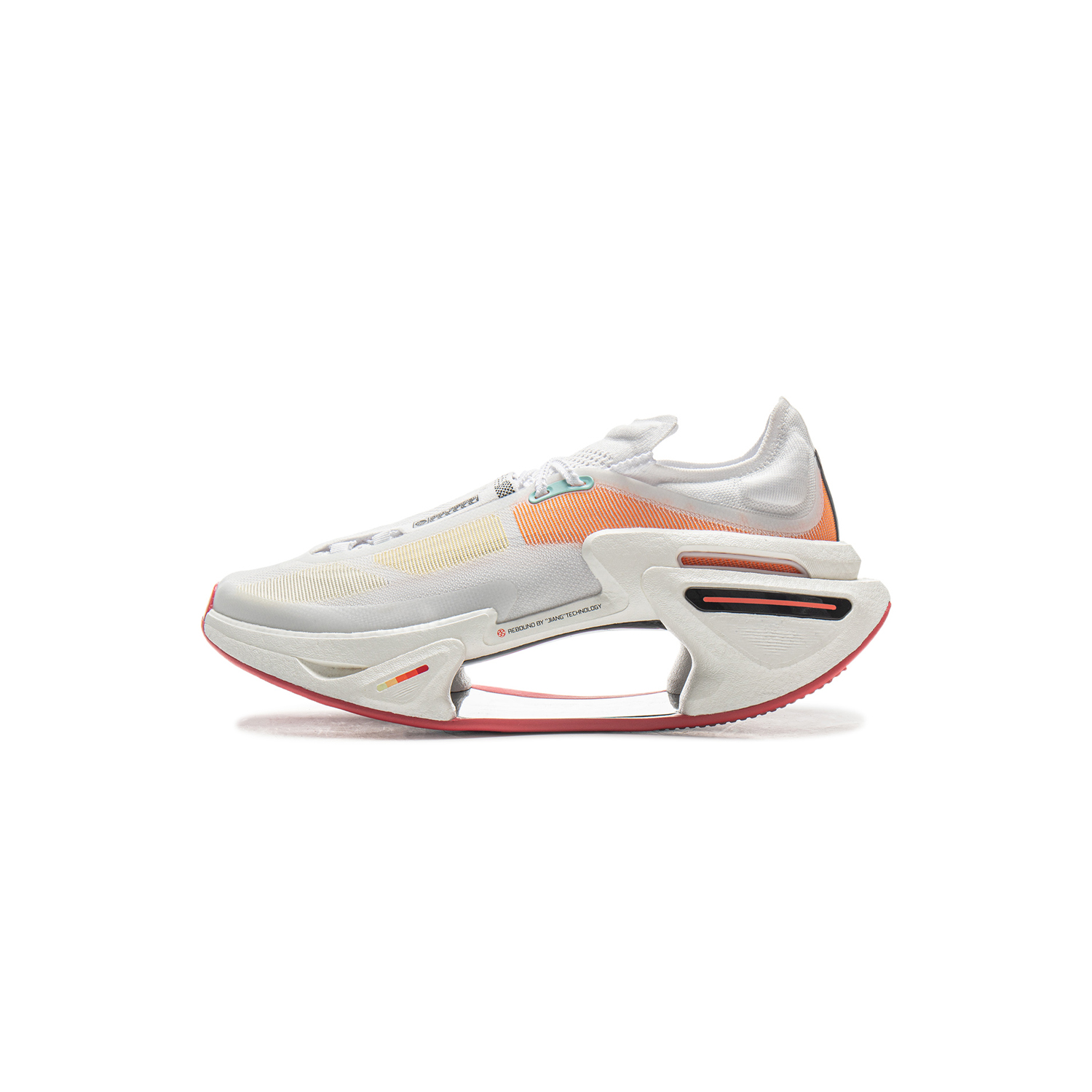 Li Ning Shadow 3.0 Low top Casual Training Racing Running Shoes Unisex Standard White Orange Peel Orange