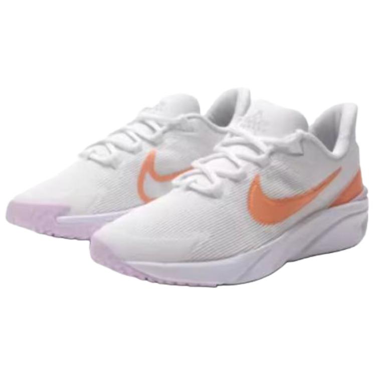 Nike Star Runner 4 Slip Resistant Abrasion Resistant Low top Running Shoes Women’s White Orange
