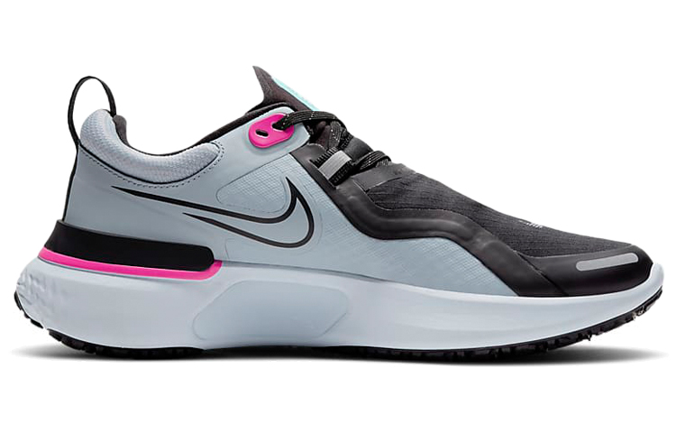 Женские кроссовки Nike React Miler 1 Shield (черно-серо-розовые) — фото 2