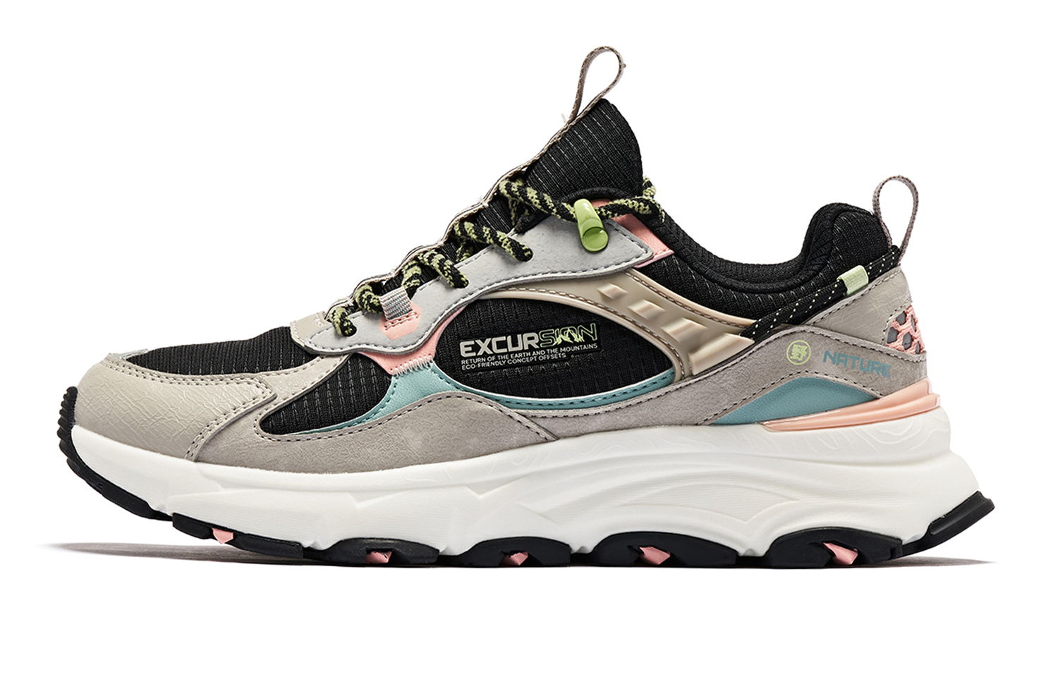 QIAODAN Comfortable Cushioning Slip Resistant Cushioning Slip Resistant Low top Running Shoes Women’s Gray Black