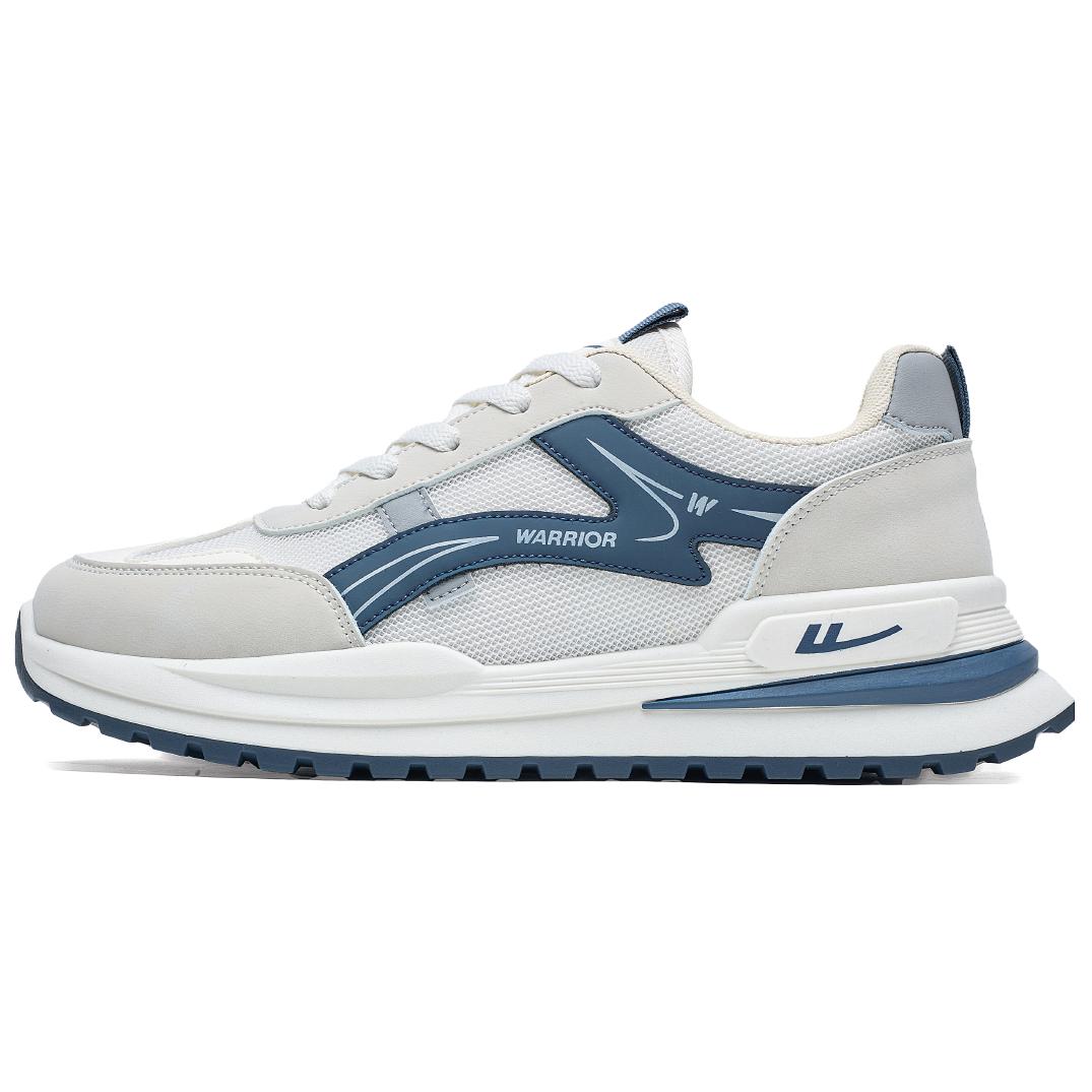 Warrior Breathable And Lightweight Low top Casual City Commuting Running Shoes Unisex Beige Dusty Blue