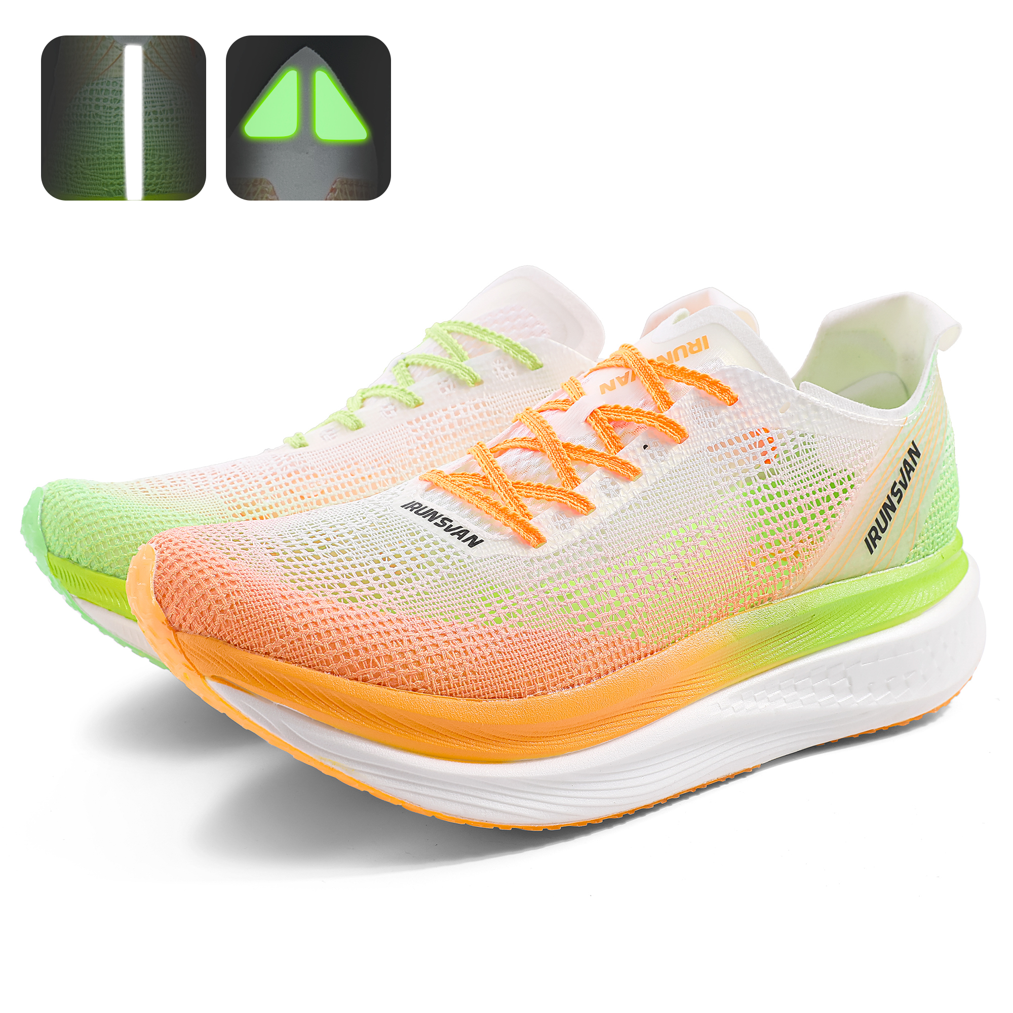 IRUNSVAN Low top Running Shoes Unisex Mismatched Color Dawn